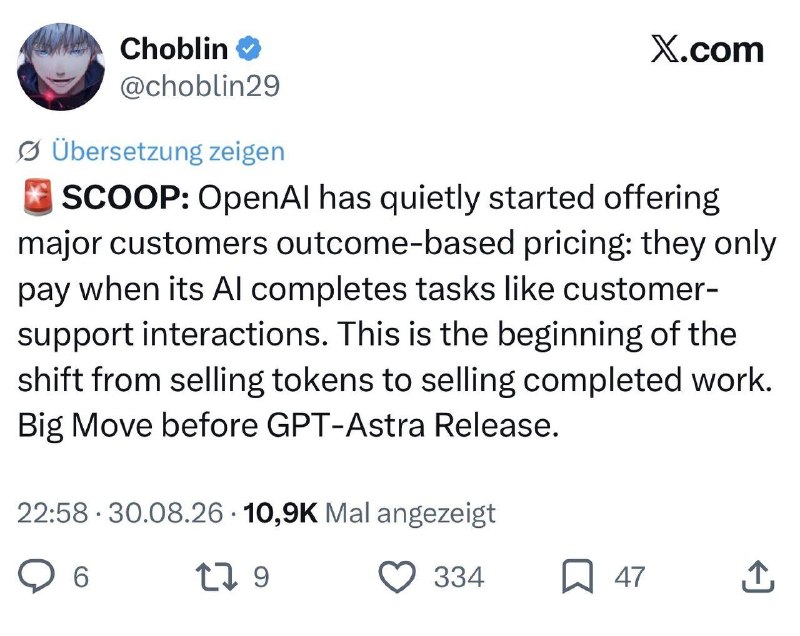 Beyond the Token: OpenAI’s Outcome-Based Pricing Shift and the Road to GPT-Astra